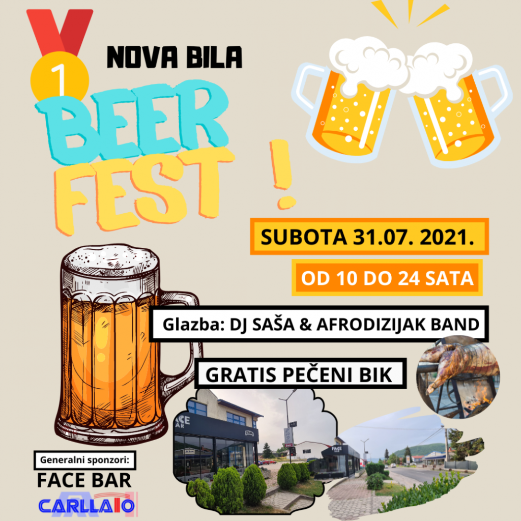 NAJAVLJUJEMO: “I. Beer fest” u Novoj Biloj - Radio Vitez