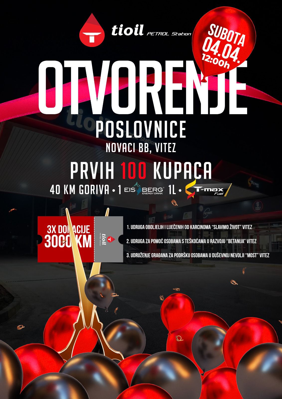 U subotu svečano otvorenje nove Tioil benzinske postaje u Vitezu